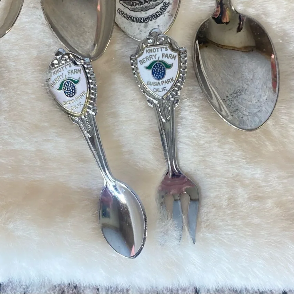Vintage Souvenir Spoons Assorted Lot Set of 17 Crafting Projects Jewelry Making